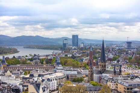 Bonner Skyline photographié depuis le toit de l'hôtel de ville.