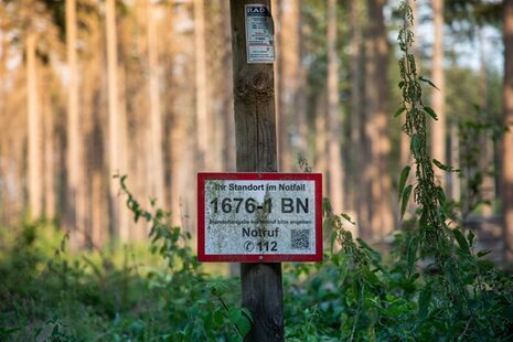 Standortangabe für Notfälle im Kottenforst
