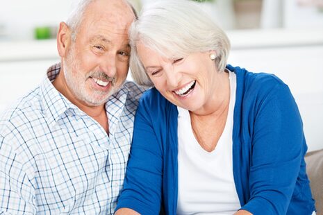 Laughing senior citizen