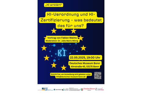 Plakat zur Veranstaltung KI-Verordnung und KI-Zertifizierung